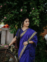 Thumbnail for Preksha Creation Blue Designer Cotton Soft Silk Women Saree