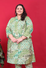 Thumbnail for Monjolika Fashion Green Colour Rayon Floral Print Classic Co-Ord Set