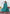 Monjolika Fashion Turquoise Premium Chanderi Floral Printed Long Kurti With Dupatta