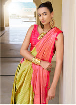 Thumbnail for Monjolika Fashion Banarasi Silk Weaving Pear Trendy Saree