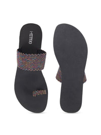 Thumbnail for Metro Textured One Toe Flatform Heels