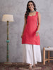 InWeave Red Kantha Striped Kurta - Distacart
