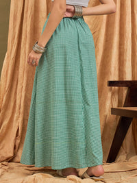 Thumbnail for InWeave Green Small Check Skirt