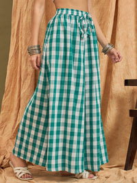 Thumbnail for InWeave Light Blue Big Check Skirt