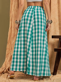 Thumbnail for InWeave Light Blue Big Check Skirt