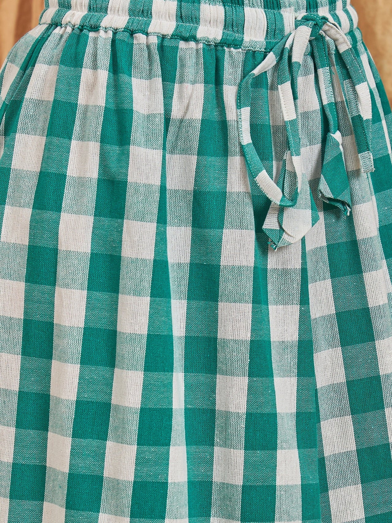 InWeave Light Blue Big Check Skirt
