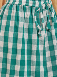 Thumbnail for InWeave Light Blue Big Check Skirt