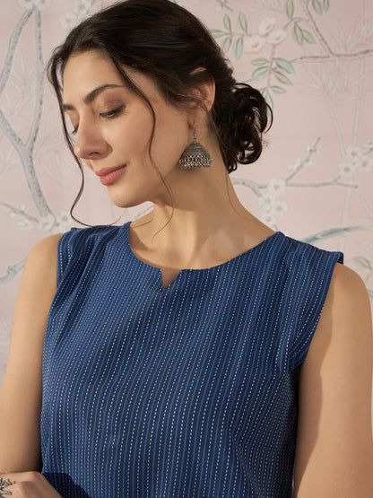 InWeave Blue Kantha W/S Top - Distacart
