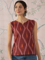 Thumbnail for InWeave Rust Ikkat W/S Top