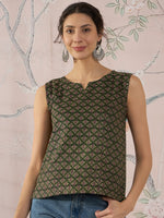Thumbnail for InWeave Green Foil Print W/S Top