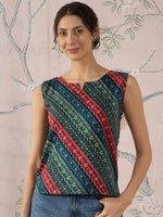 Thumbnail for InWeave Teal Hunter Batik W/S Top