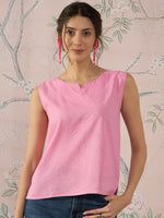 Thumbnail for InWeave Baby Pink Kantha W/S Top