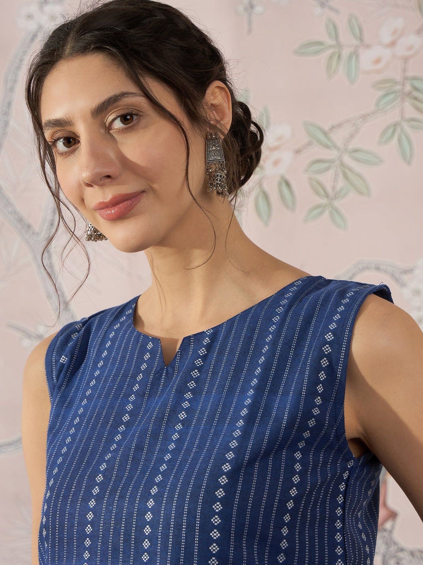 InWeave Indigo Striped Kantha W/S Top - Distacart