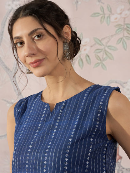 InWeave Indigo Striped Kantha W/S Top - Distacart