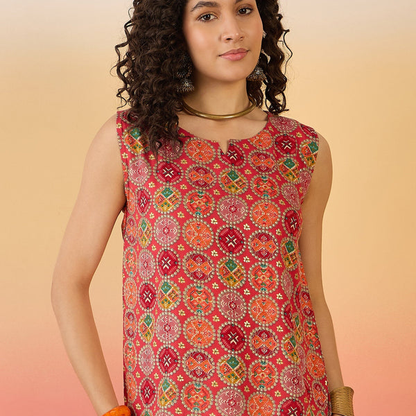 InWeave Red Round Multi Foil W/S Top - Distacart