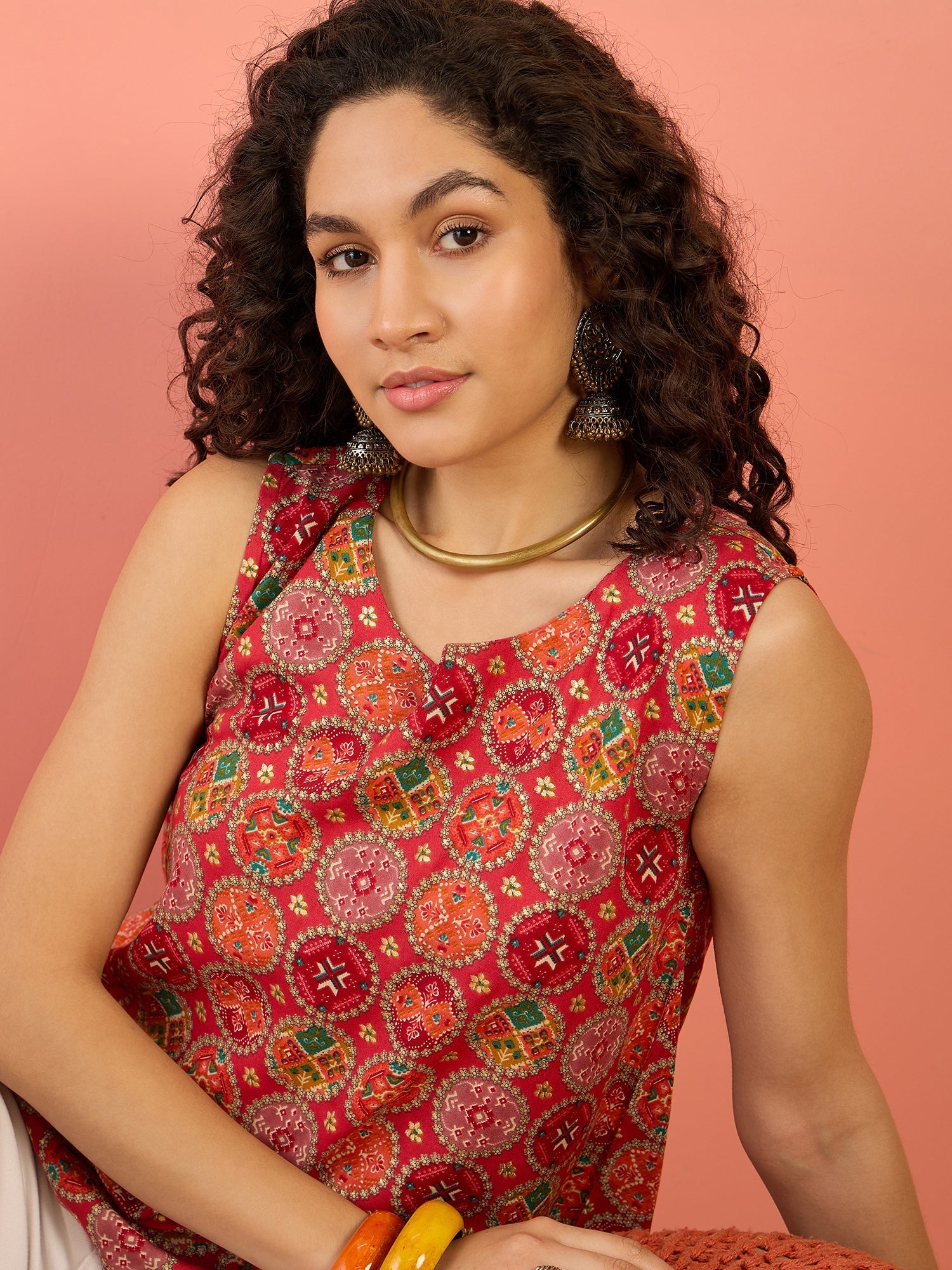 InWeave Red Round Multi Foil W/S Top - Distacart