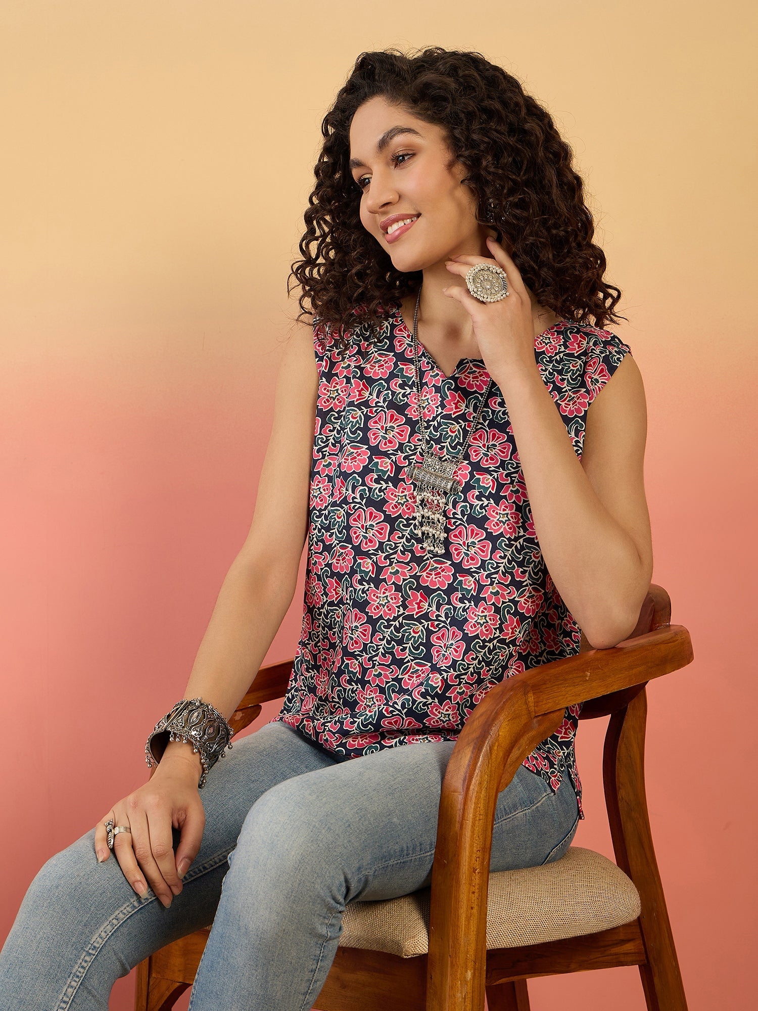 InWeave Navy Different W/S Top - Distacart