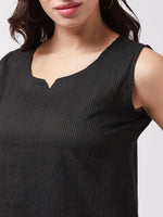 Thumbnail for InWeave Black Kantha Sleeveless Top
