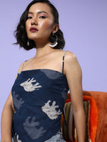 Thumbnail for InWeave Blue Elephant Scarf Top