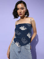 Thumbnail for InWeave Blue Elephant Scarf Top