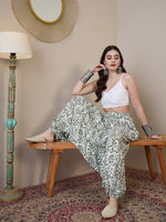 Thumbnail for InWeave Sea Green Ethnic Window Harem Pant
