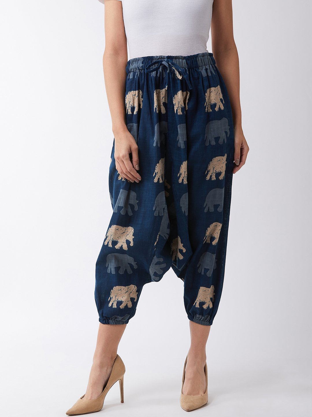 InWeave Elephant Print Harem Pants - Distacart