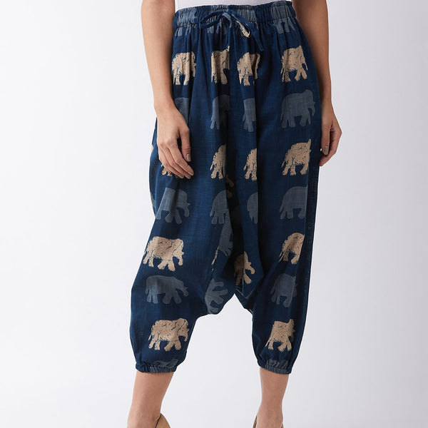 InWeave Elephant Print Harem Pants - Distacart