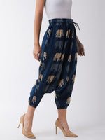 Thumbnail for InWeave Elephant Print Harem Pants