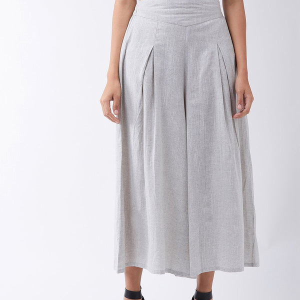 InWeave Grey Handloom Palazzo - Distacart