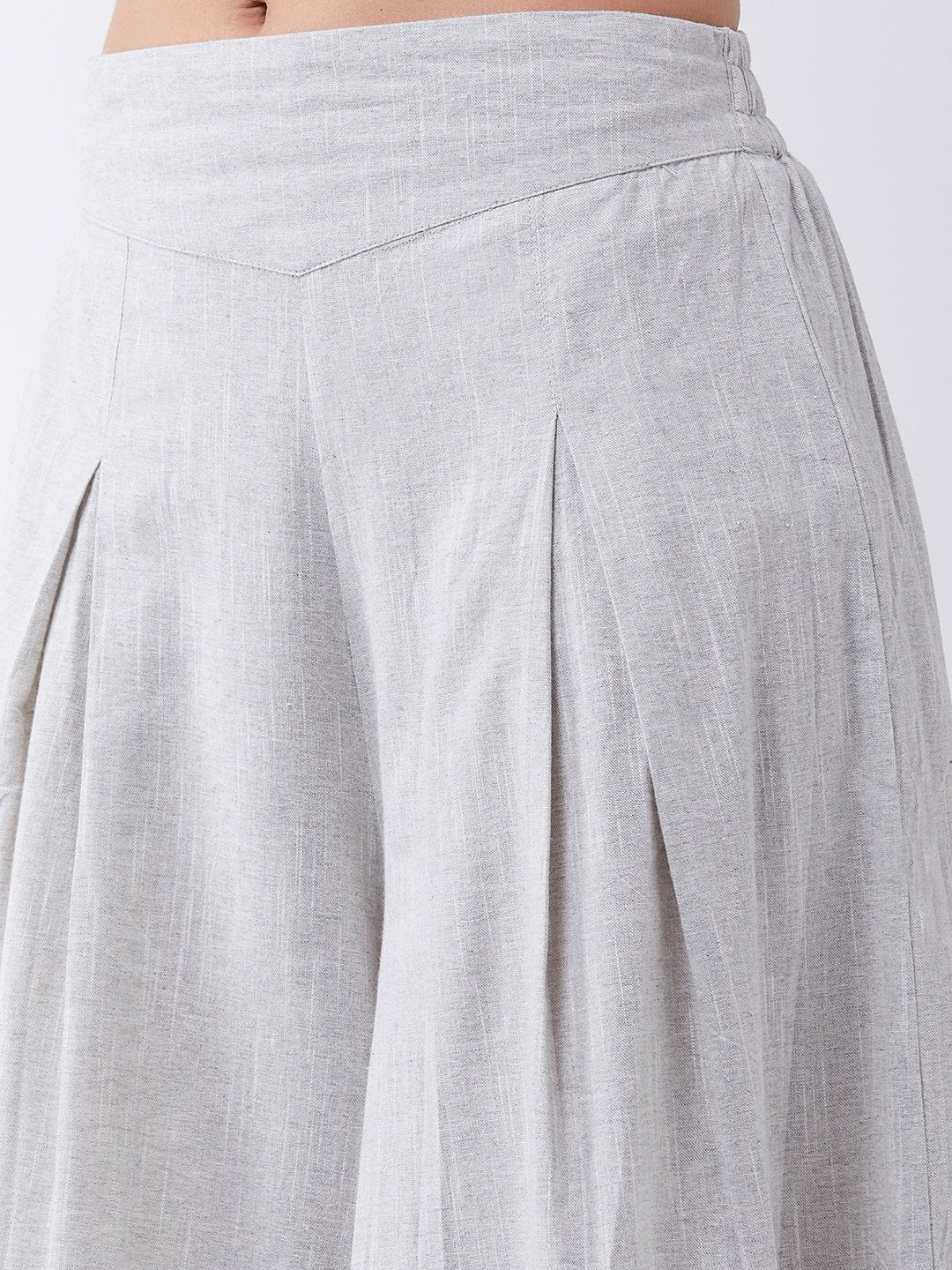 InWeave Grey Handloom Palazzo - Distacart
