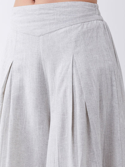 InWeave Grey Handloom Palazzo - Distacart