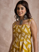 Thumbnail for InWeave Honey Yellow Beige Strappy Jumpsuit