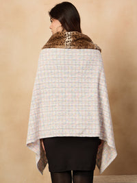 Thumbnail for InWeave Multi White Acrylic Fur Poncho