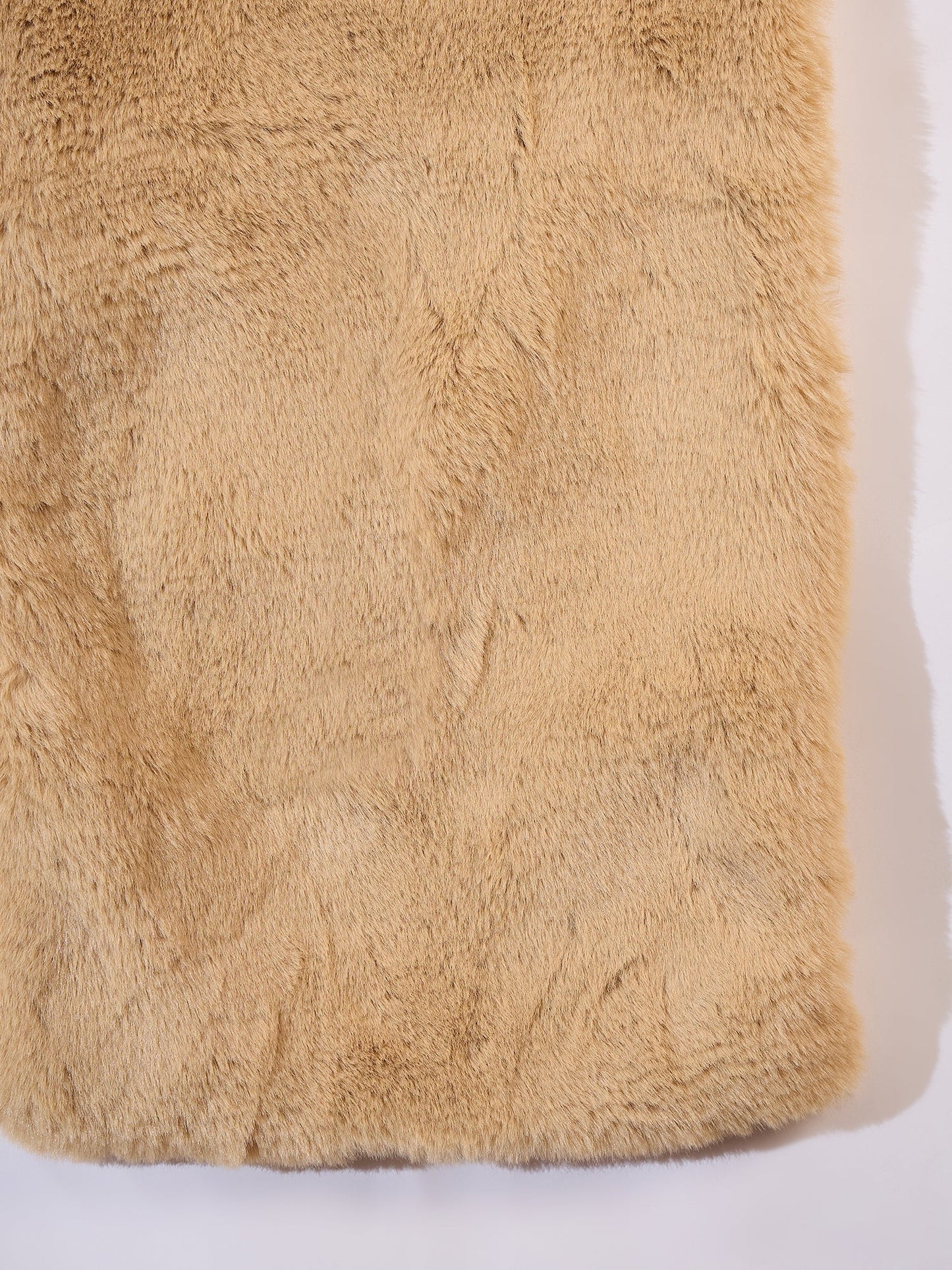 InWeave Beige Rabit Faux Fur Cape - Distacart