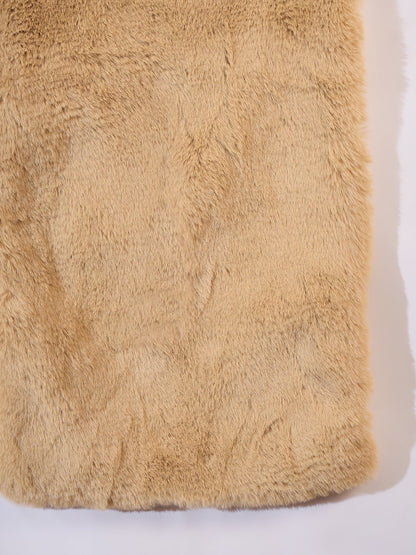 InWeave Beige Rabit Faux Fur Cape - Distacart