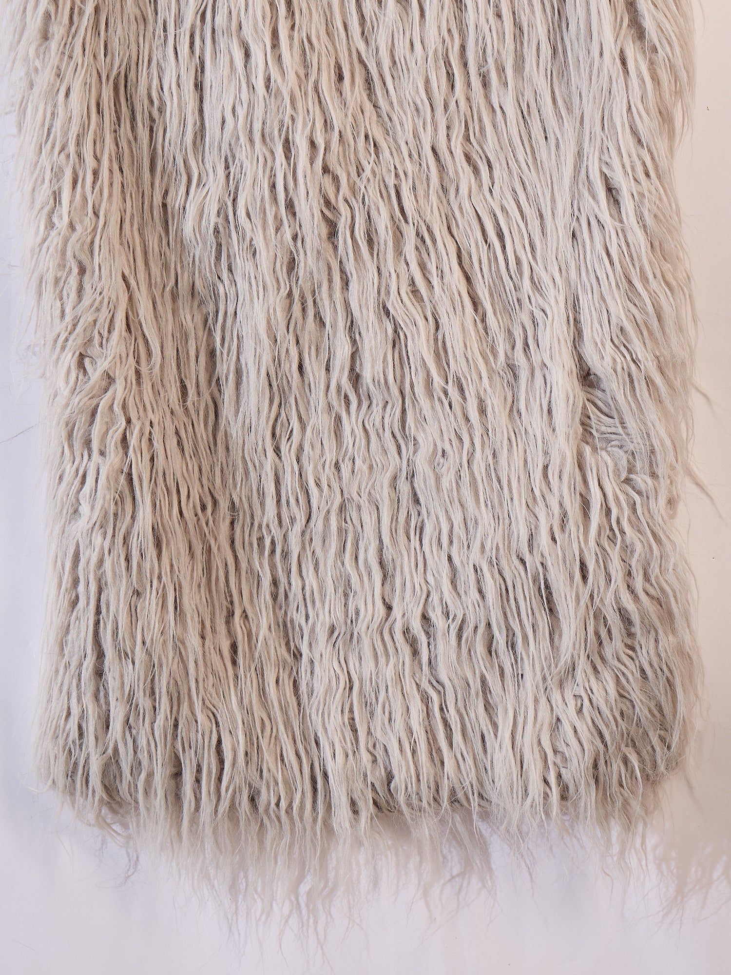 InWeave Light Grey Thread Fur Cape - Distacart