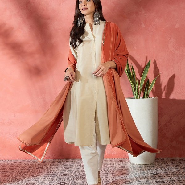 InWeave Rust Solid Velvet Shawl - Distacart