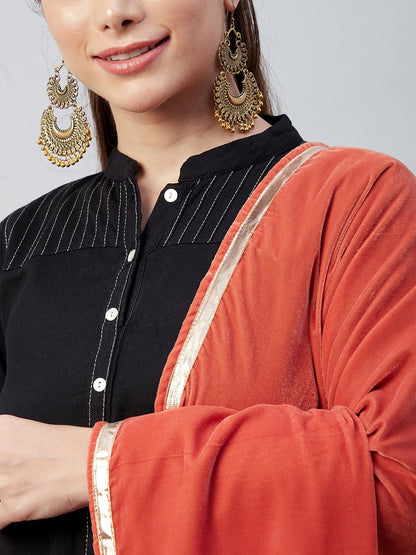 InWeave Rust Solid Velvet Shawl - Distacart
