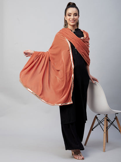 InWeave Rust Solid Velvet Shawl - Distacart