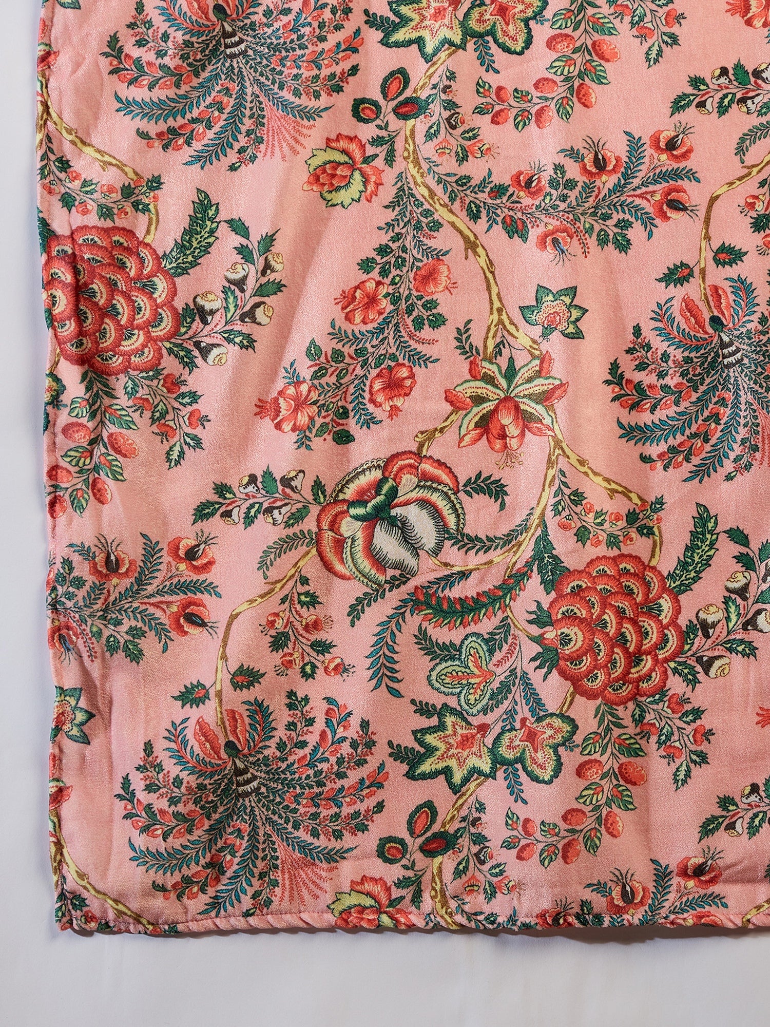 InWeave Peach Printed Velvet Shawl