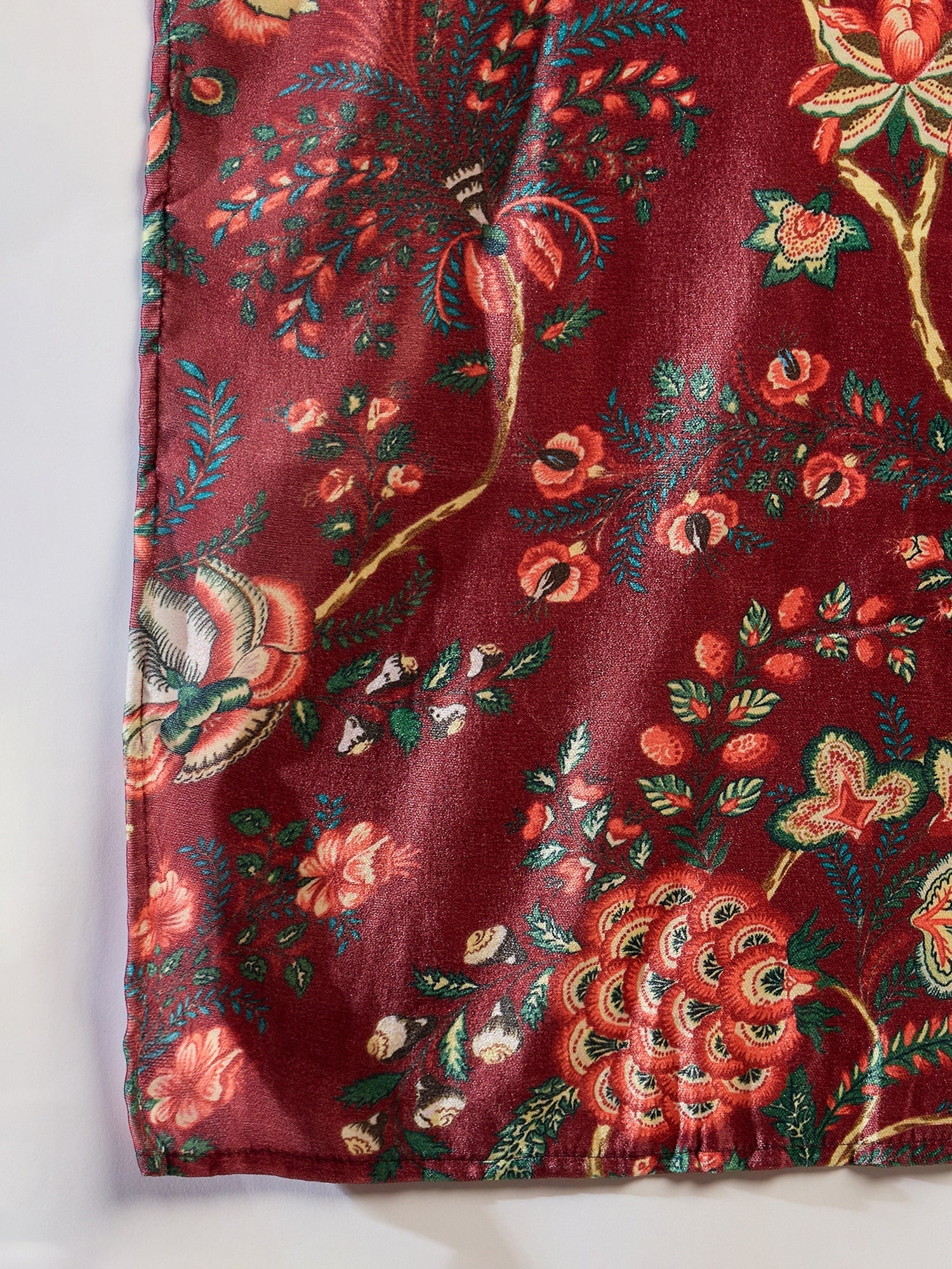 InWeave Maroon Printed Velvet Shawl