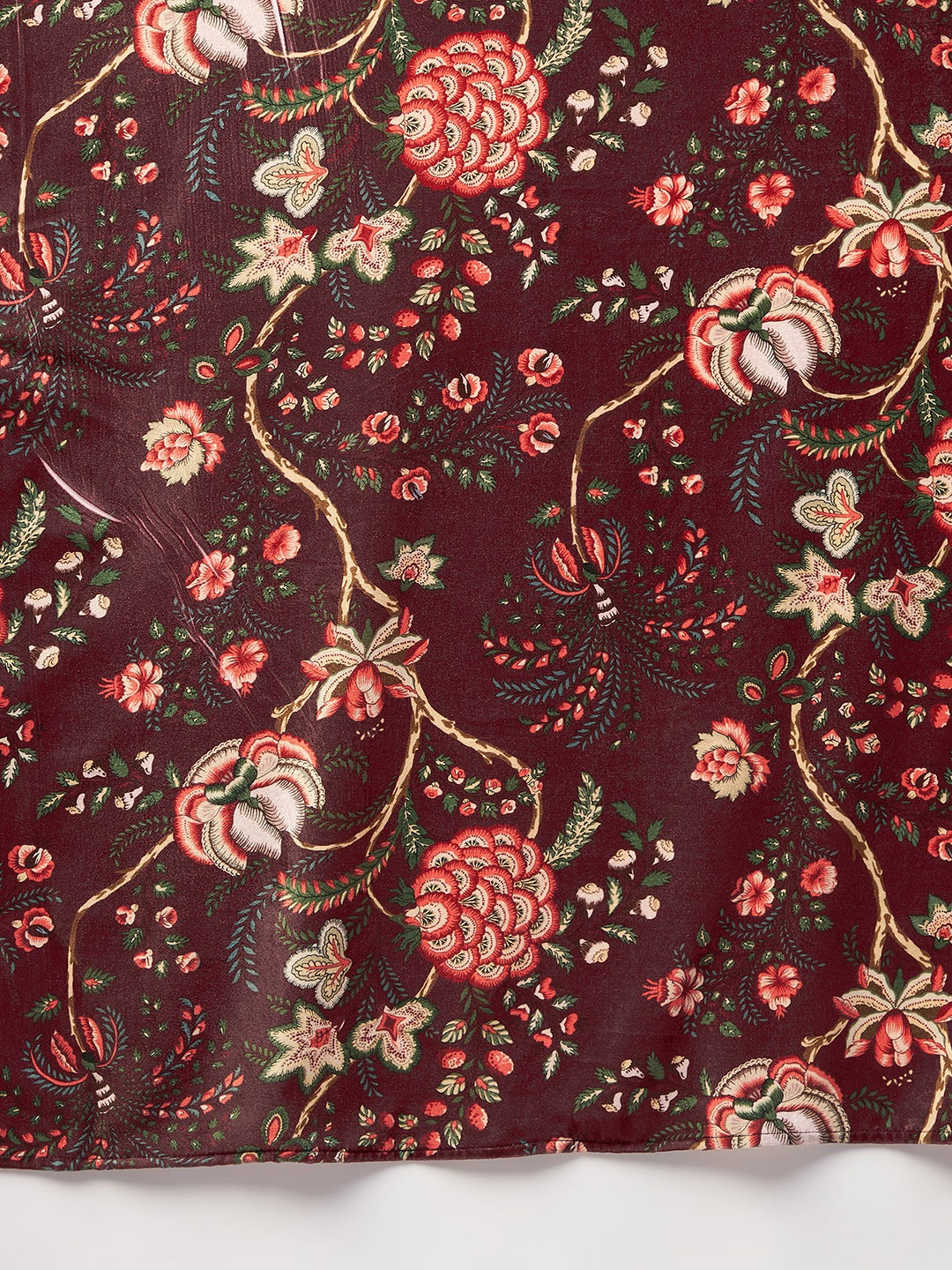 InWeave Maroon Printed Velvet Shawl - Distacart