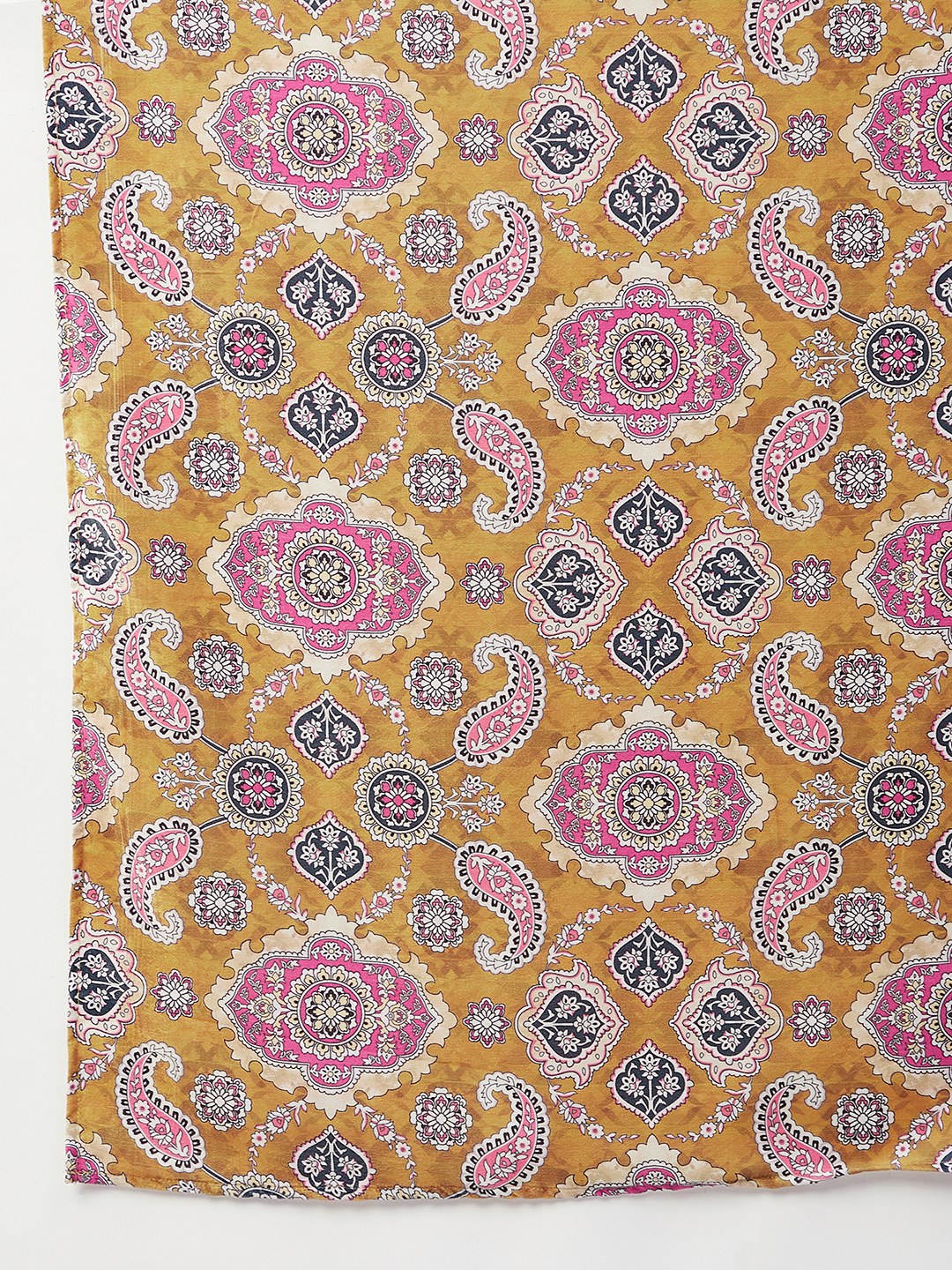 InWeave Yellow Printed Velvet Shawl - Distacart