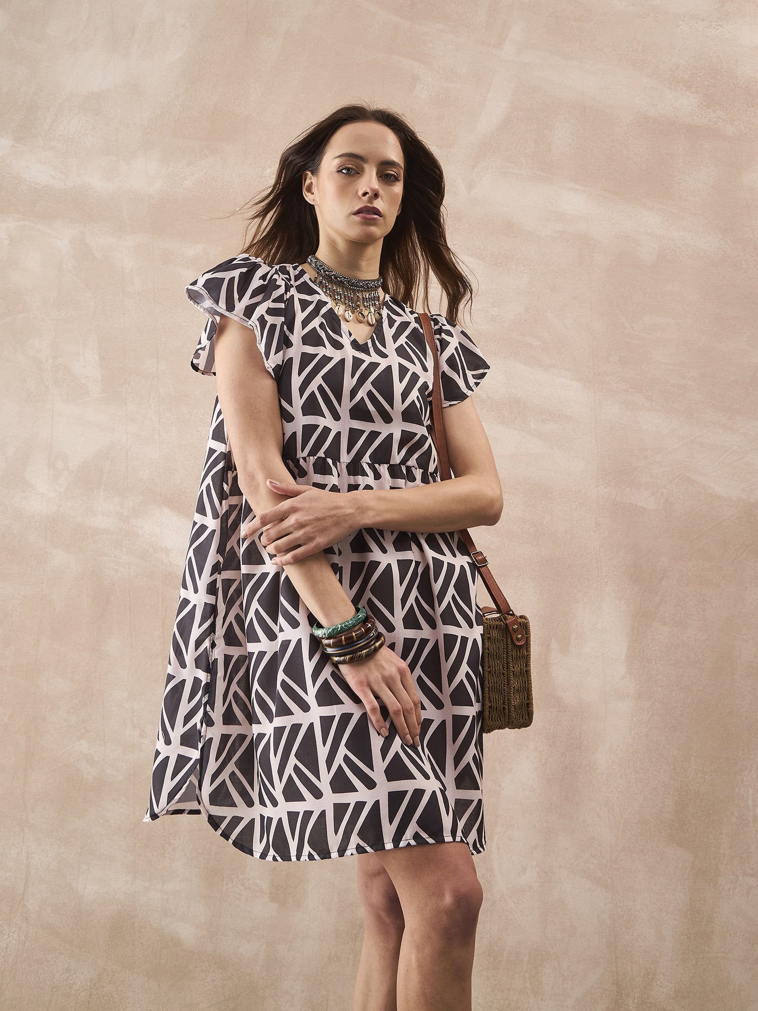 InWeave Black Ivory Short Dress - Distacart