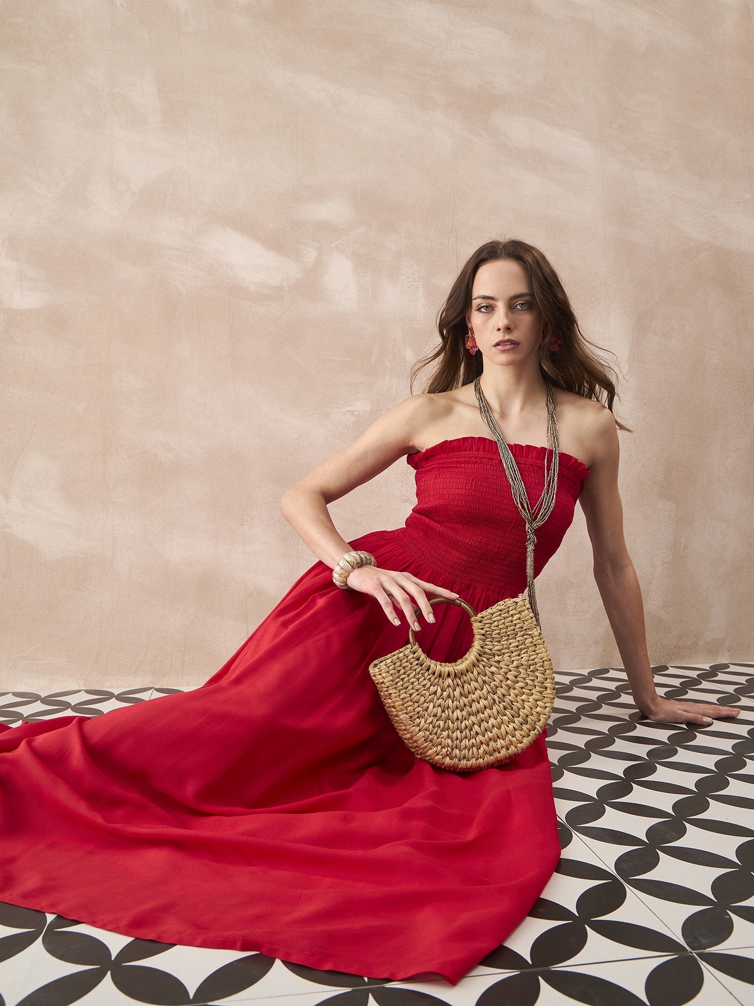 InWeave Red Solid Off Shoulder Dress - Distacart