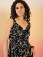Thumbnail for InWeave Black White Rubber Sweetheart Dress - Distacart
