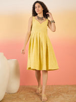 Thumbnail for InWeave Light Yellow Rubber Sweetheart Dress