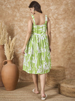 Thumbnail for InWeave Apple Green White Sweetheart Dress - Distacart