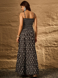 Thumbnail for InWeave Black Arrow Ikkat Tiered Dress