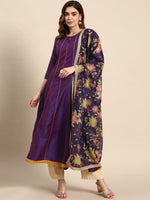 Thumbnail for All About You Women Keyhole Neck A-Line Kurta & Dupatta - Distacart
